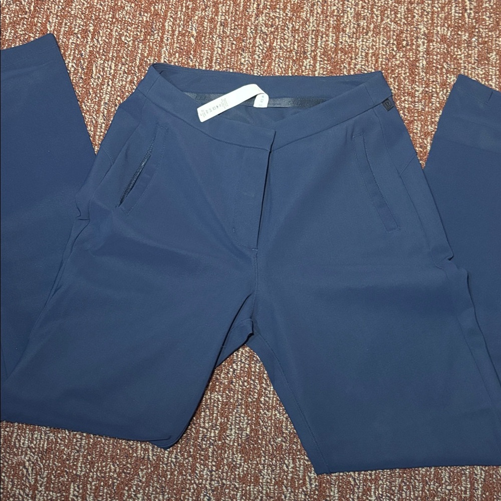 Lululemon “on the move” straight leg Navy Blue Trousers athletic pants casual Xs